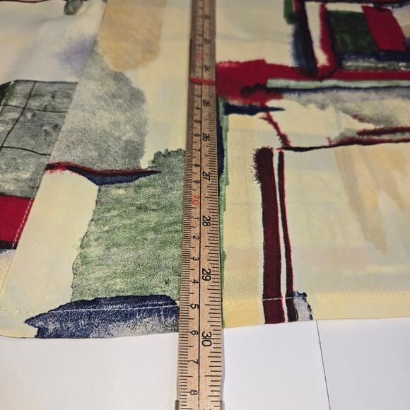 Beverly Rose USA Womens Small Button Up Shirt Art to Wear Abstract Watercolor - Picture 7 of 9